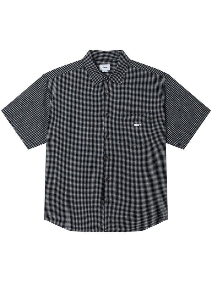 Obey Bigwig Frank Short Sleeve Buttondown Shirt Summer 2026 | BLACK MULTI (BKM)