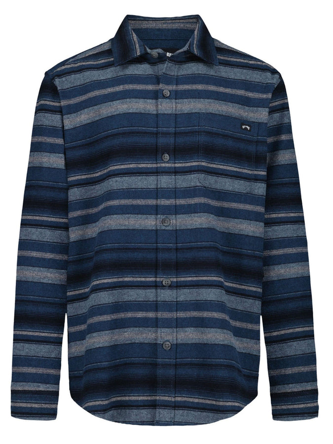 Billabong Baja Flannel Long Sleeve Buttondown Shirt Fall 2026 | TRUE NAVY (473)