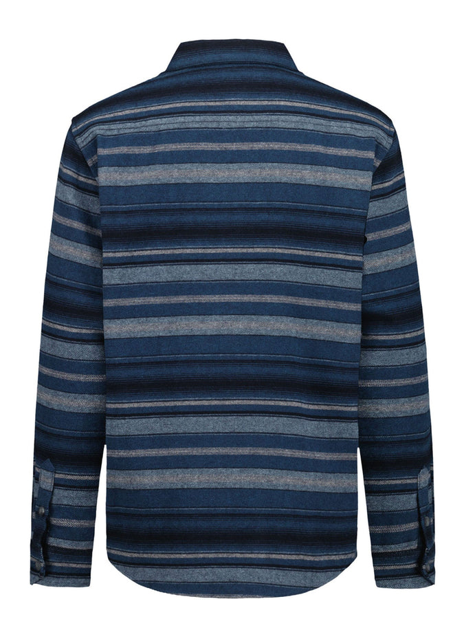 Billabong Baja Flannel Long Sleeve Buttondown Shirt Fall 2026 | TRUE NAVY (473)