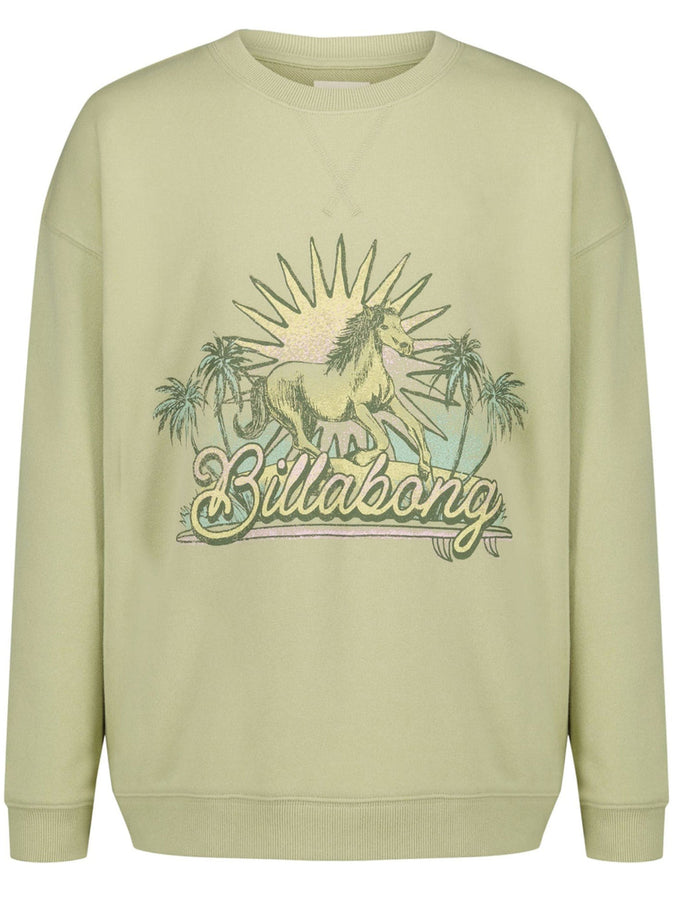 Billabong Making Waves Avocado Crewneck Sweatshirt Fall 2026 | LIGHT AVOCADO (330)