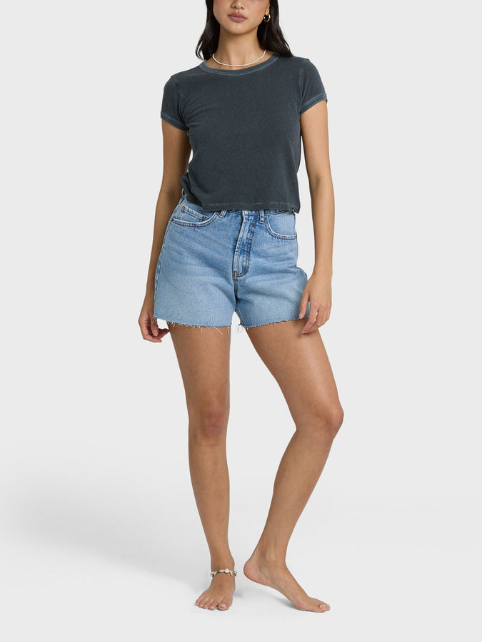 Billabong Riley Denim Shorts Spring 2026 | FADED INDIGO FRAY (BGJW)