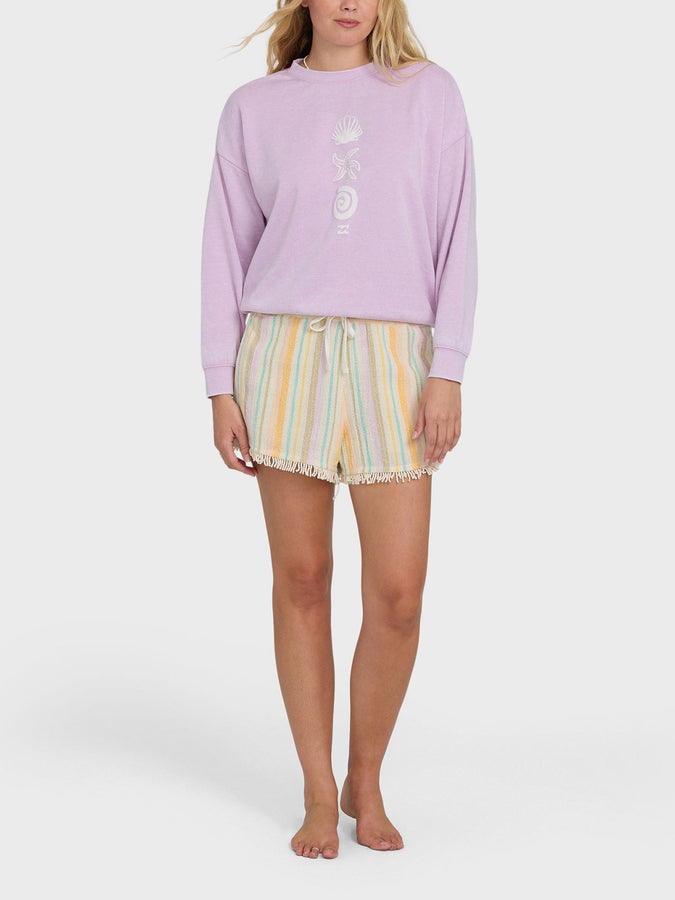 Billabong Echo Burnout Crewneck Sweatshirt Summer 2026 | SWEET LILAC (SLI)