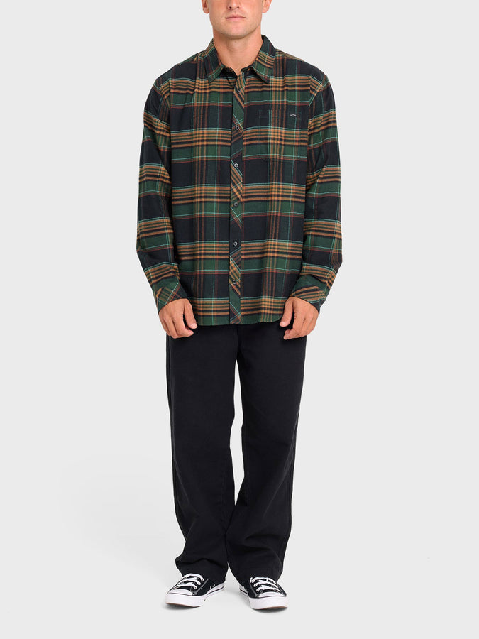 Billabong Coastline Flannel L/S Buttondown Shirt Fall 2026 | BLACK (BLK)