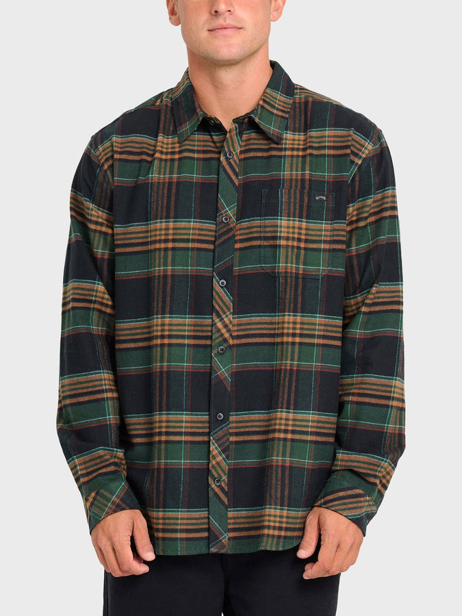 Billabong Coastline Flannel L/S Buttondown Shirt Fall 2026 | BLACK (BLK)