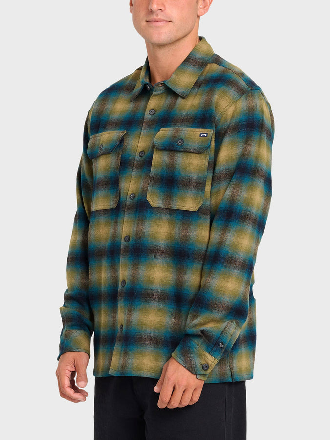 Billabong Offshore Flannel L/S Buttondown Shirt Fall 2026 | ULTRAMARINE GREEN (ULG)