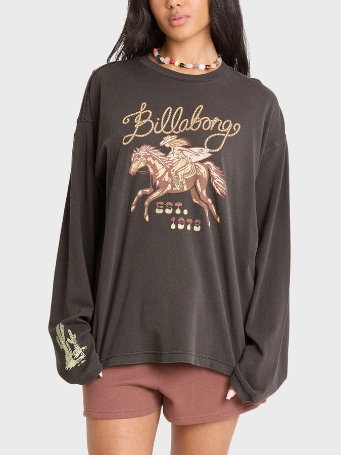 Billabong Familiar Roads Long Sleeve T-Shirt Fall 2026 | OFF BLACK (OB1)
