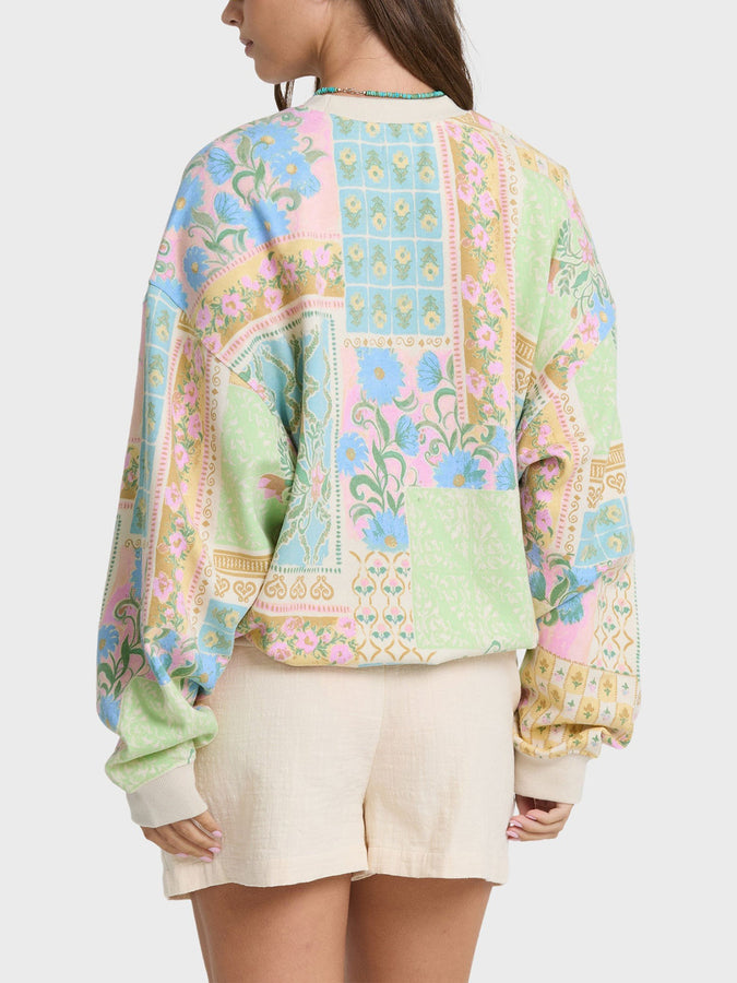 Billabong Love Crush Kendal Crewneck Sweatshirt Fall 2026 | WHITE MULTI (WTI)