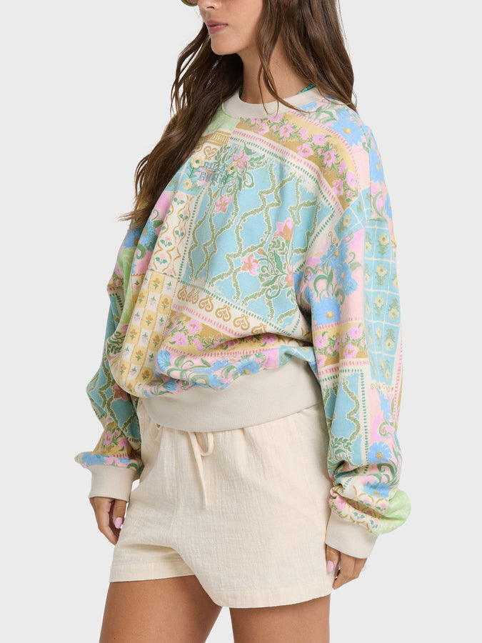 Billabong Love Crush Kendal Crewneck Sweatshirt Fall 2026 | WHITE MULTI (WTI)