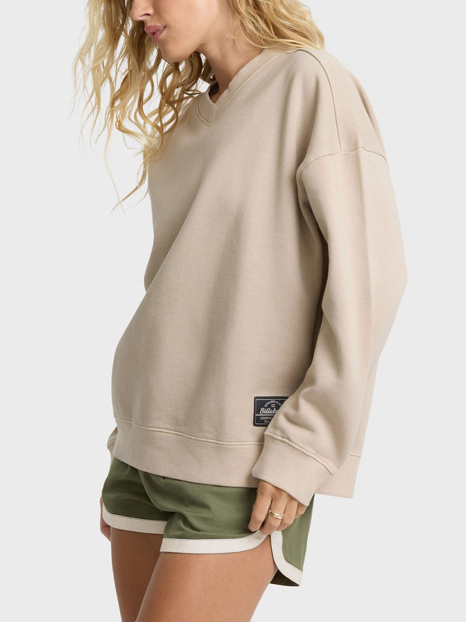 Billabong That Life V Neck Crewneck Sweatshirt Fall 2026 | COBBLESTONE (CBST)