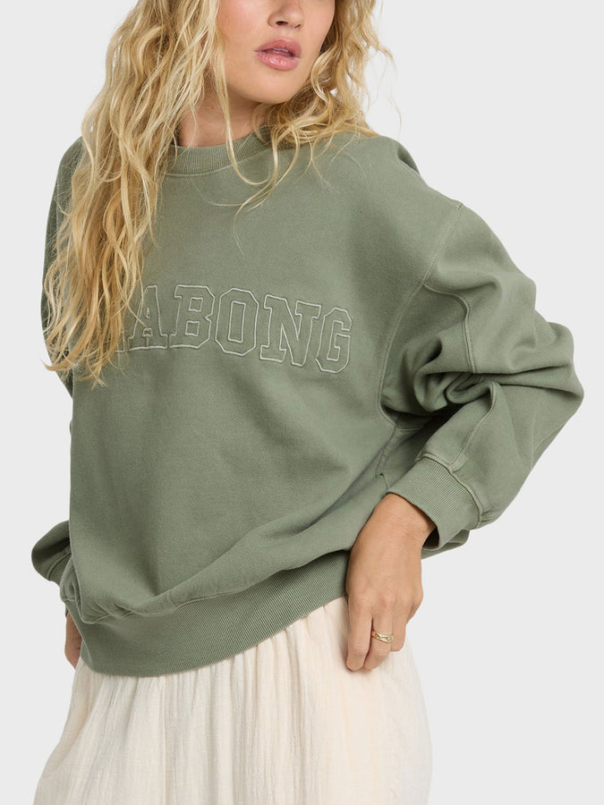 Billabong Vibes Kendal Crewneck Sweatshirt Fall 2026 | ARMY GREEN (ARG)