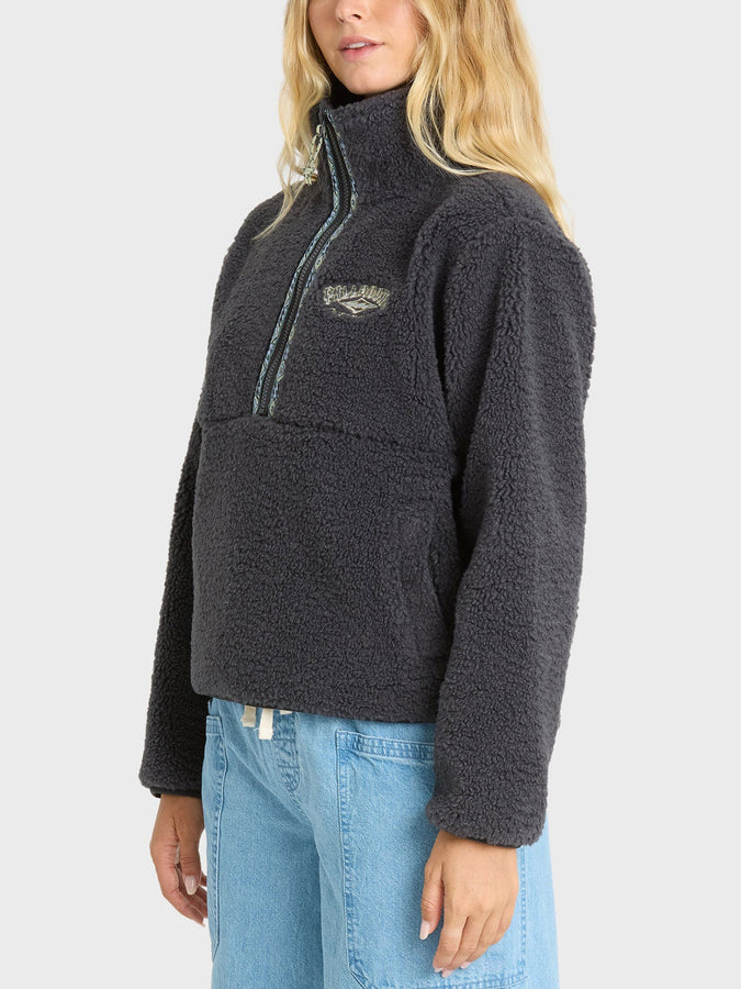 Billabong Horizon Sherpa Mock Neck Sweatshirt Fall 2026 | BLACK SANDS (BSD1)
