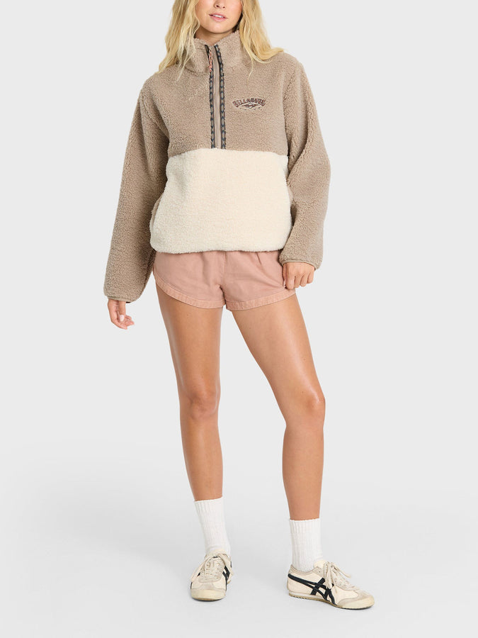 Billabong Horizon Sherpa Mock Neck Sweatshirt Fall 2026 | COBBLESTONE (CBST)
