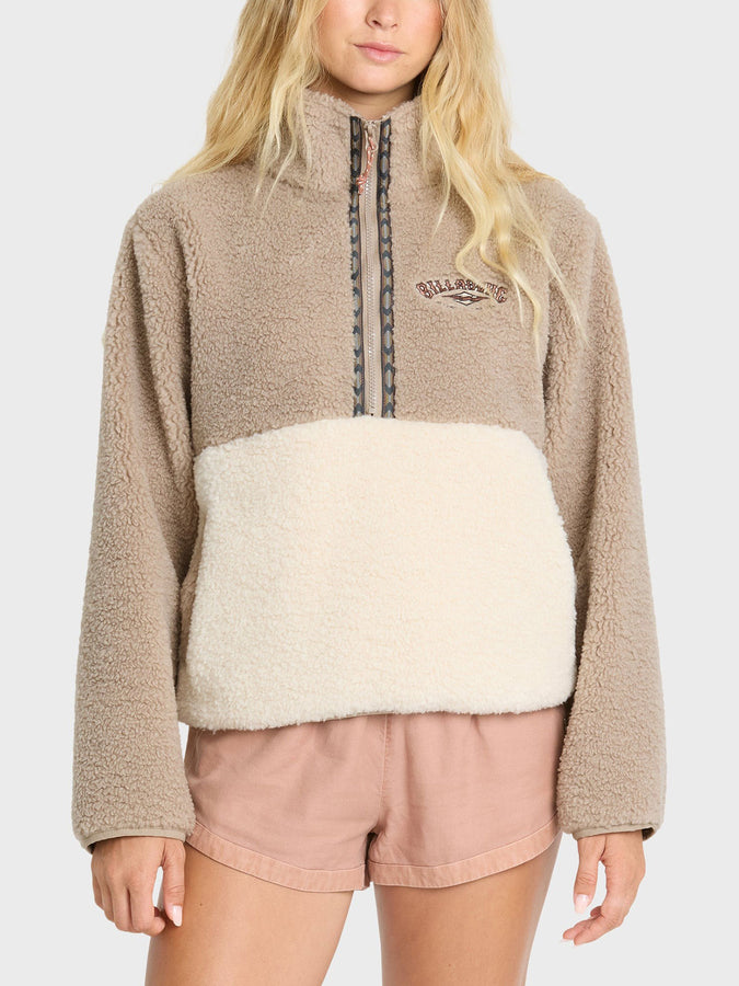 Billabong Horizon Sherpa Mock Neck Sweatshirt Fall 2026 | COBBLESTONE (CBST)