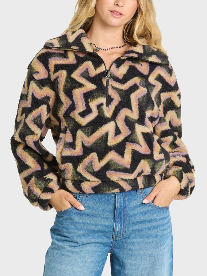 Billabong Barra Sherpa 1/2 Zip Sweater Fall 2026 | BLACK SANDS (BSD1)