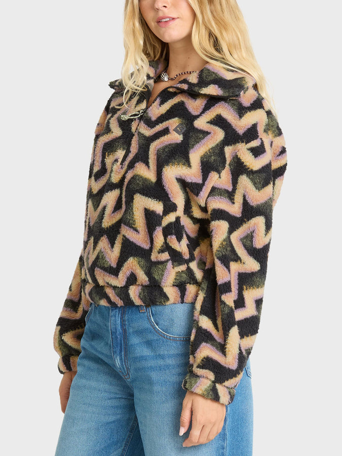 Billabong Barra Sherpa 1/2 Zip Sweater Fall 2026 | BLACK SANDS (BSD1)