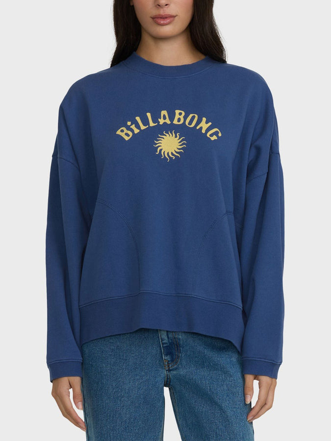 Billabong Surf Camp Heritage Palm Crewneck Sweatshirt Fall 26 | TRUE NAVY (TRV)