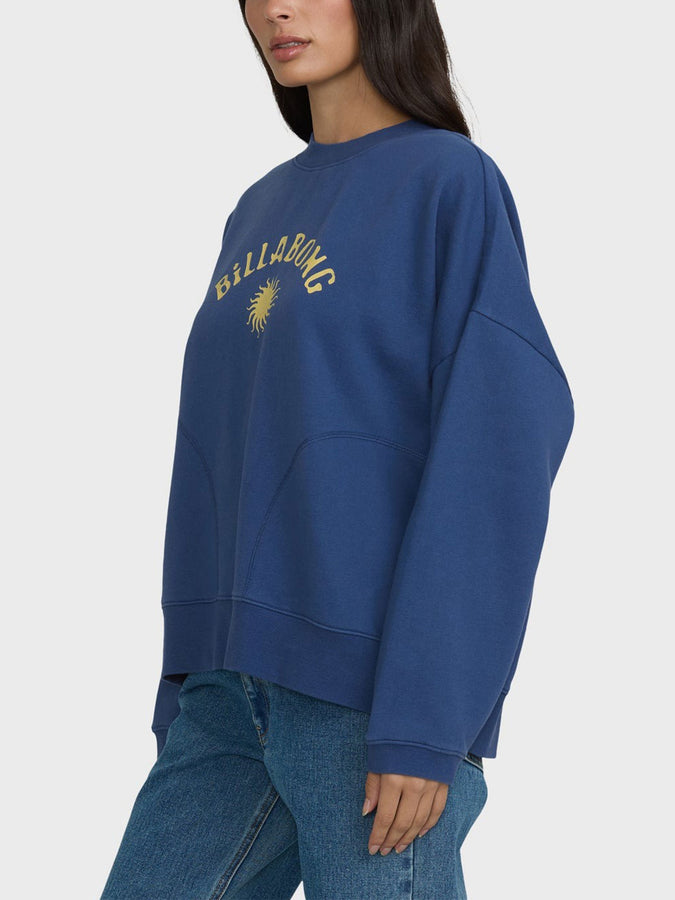 Billabong Surf Camp Heritage Palm Crewneck Sweatshirt Fall 26 | TRUE NAVY (TRV)