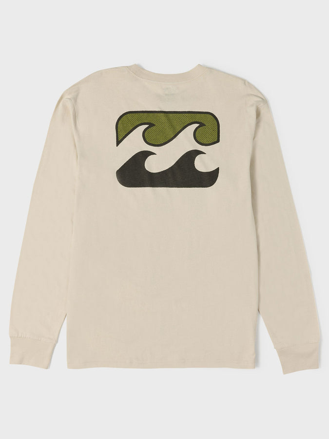 Billabong Crayon Wave Premium Long Sleeve T-Shirt Fall 2026 | OATMEAL (OAT1)