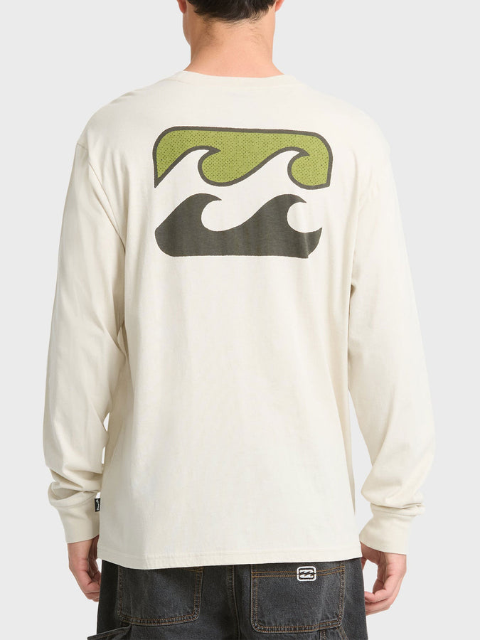 Billabong Crayon Wave Premium Long Sleeve T-Shirt Fall 2026 | OATMEAL (OAT1)