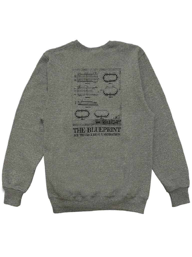 Ace X Big O Blueprint Crewneck Sweatshirt | EMPIRE