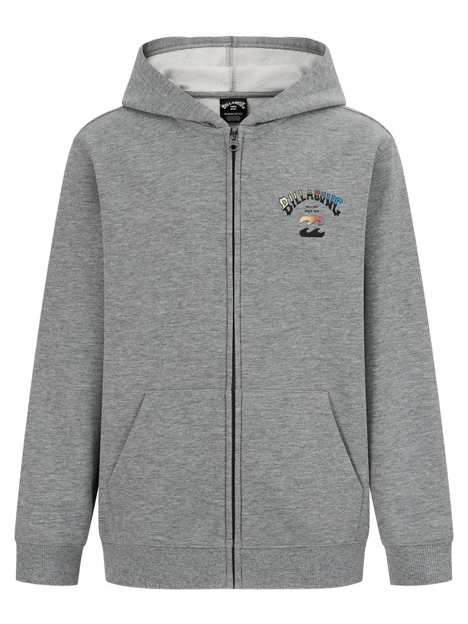 Billabong Arch Fade Zip Hoodie Fall 2025 | GREY HEATHER (030)