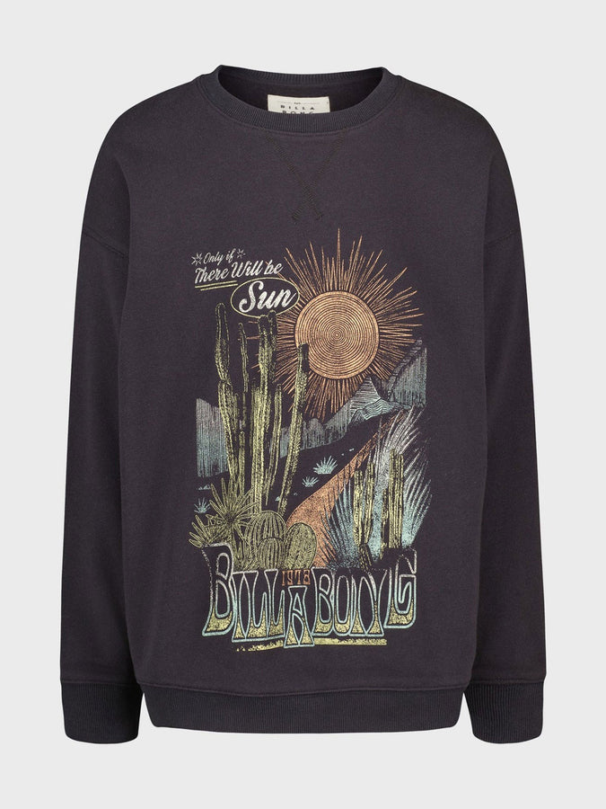 Billabong Making Waves Black Crewneck Sweatshirt Summer 2026 | BLACK SANDS (020)