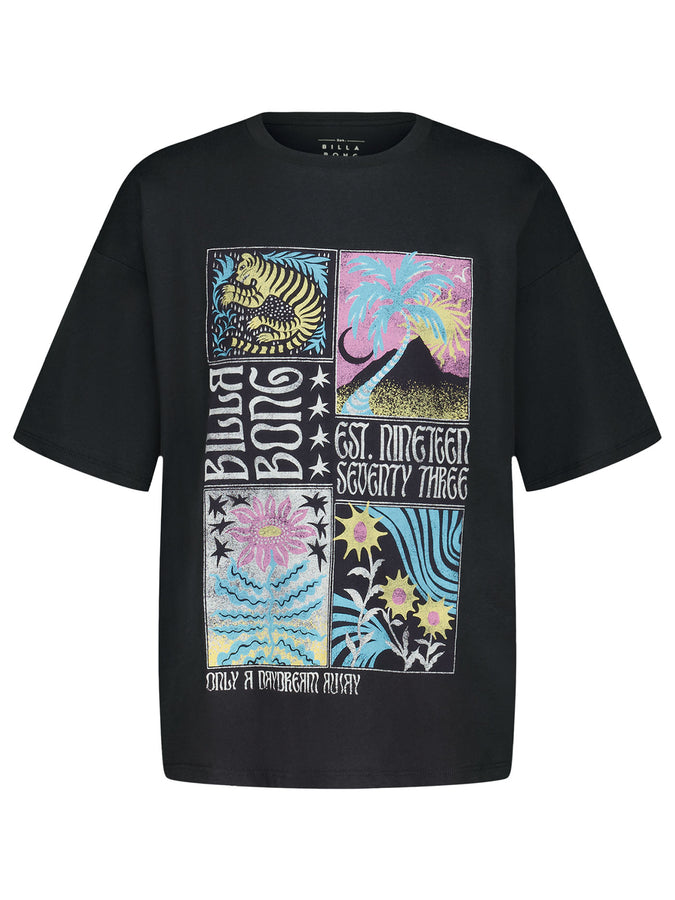 Billabong Daydream Oversized T-Shirt Spring 2026 | BLACK SANDS (020)