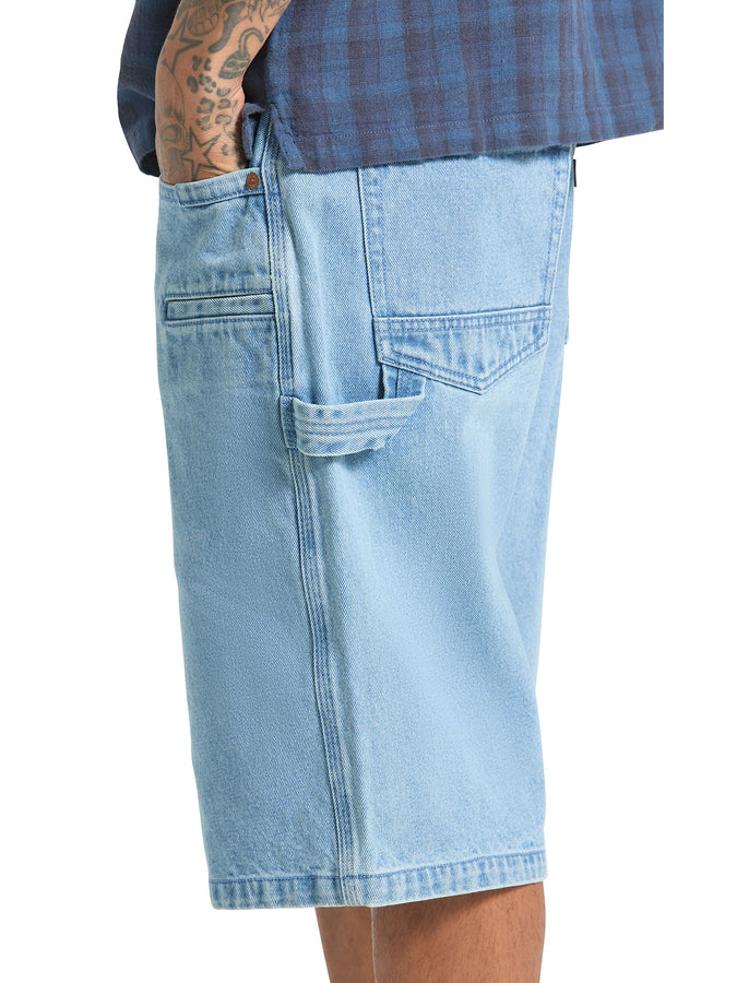 Brixton Builders Carpenter Baggy Shorts Summer 2026 | WASHED BLUE DENIM
