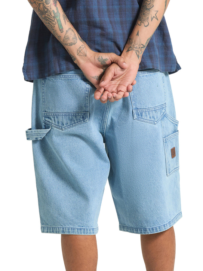 Brixton Builders Carpenter Baggy Shorts Summer 2026 | WASHED BLUE DENIM