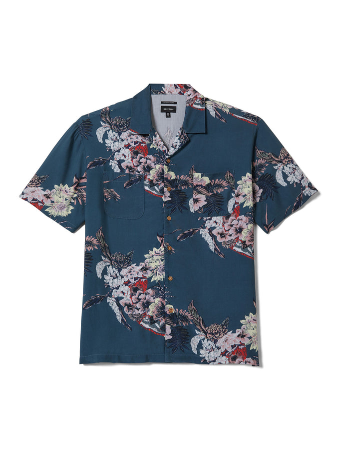 Brixton Bunker Vacation Short Sleeve Buttondown Shirt Spring 2026 | MIDNIGHT BLUE