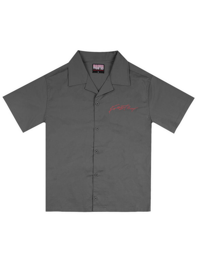 Frosted Button Ups Short Sleeve Buttondown Shirt Fall 2026 | DARK OLIVE