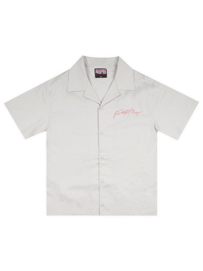 Frosted Button Ups Short Sleeve Buttondown Shirt Fall 2026 | LIGHT GREY