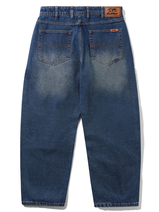 Butter Goods Baggy Distressed Indigo Jeans Spring 2026 | DISTRESSED INDIGO