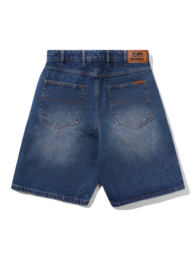 Butter Goods Baggy Denim Shorts Spring 2026 | DISTRESSED INDIGO