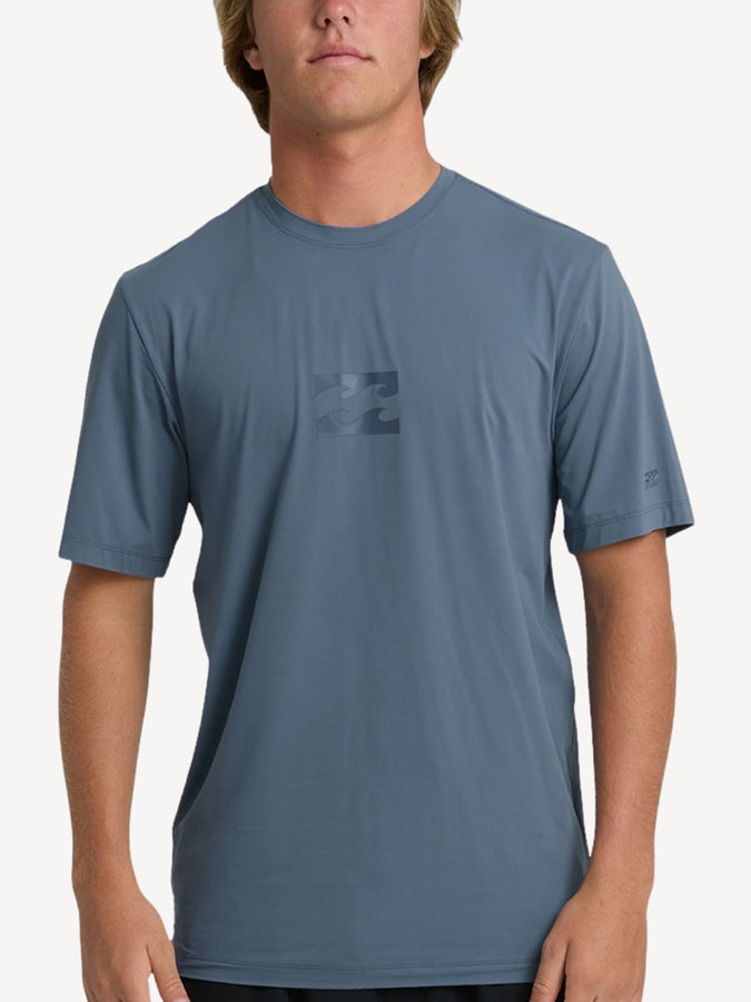 Billabong All Day Wave Short Sleeve Rashguard Spring 2026 | BLUE FOG (FOG1)