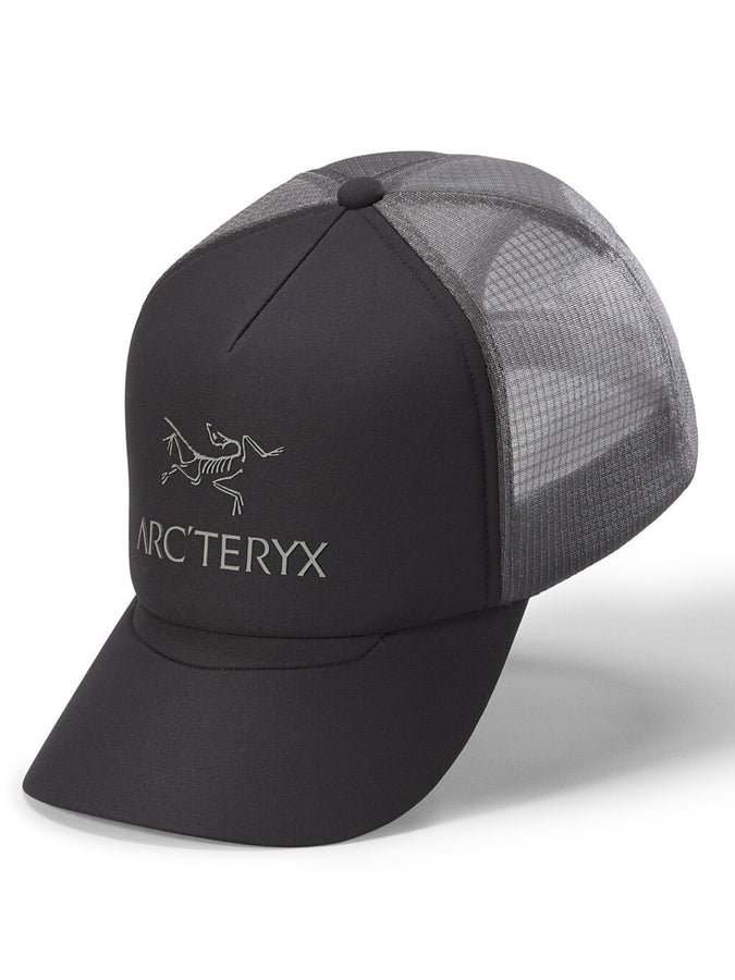 Arcteryx Bird Word Trucker Hat | BLACK/GRAPHITE