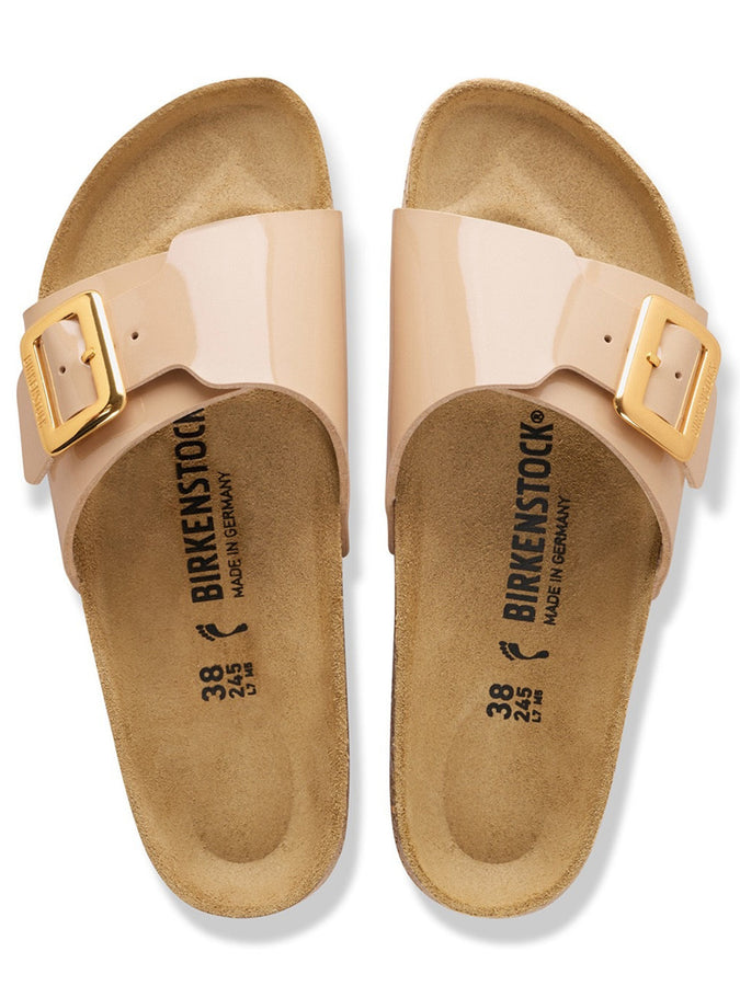 Catalina Luxe Buckle Patent Birko-Flor N Sand Sandals