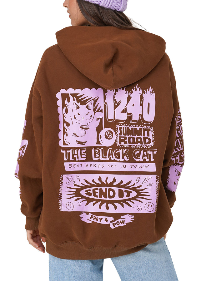 Notice The Reckless Black Cat Oversized Hoodie Holiday 2026 | BROWN