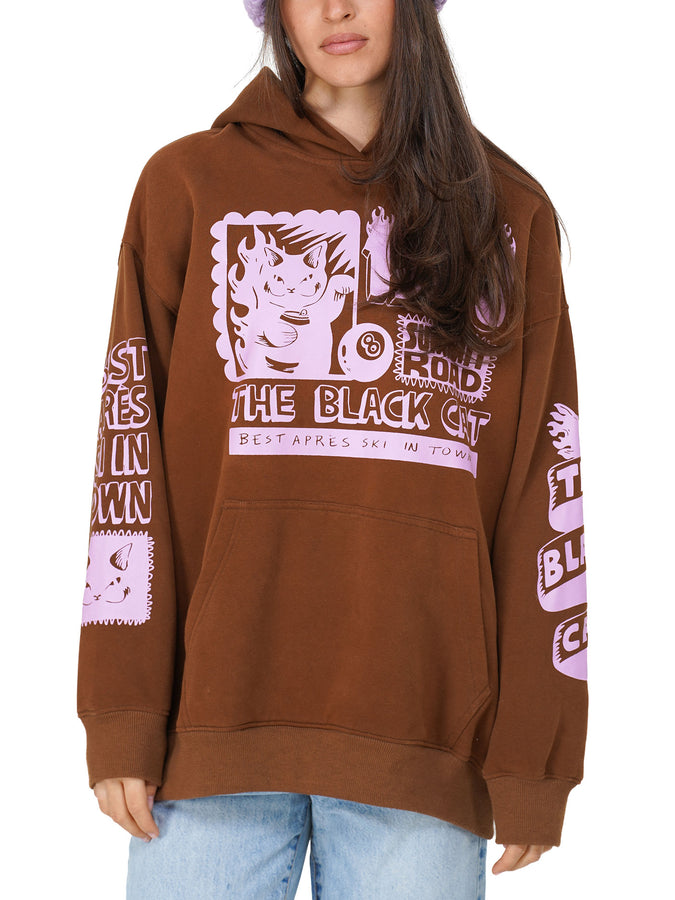 Notice The Reckless Black Cat Oversized Hoodie Holiday 2026 | BROWN