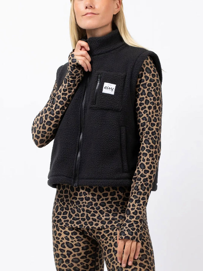 Eivy Boxy Sherpa Black Vest Winter 2026 | BLACK