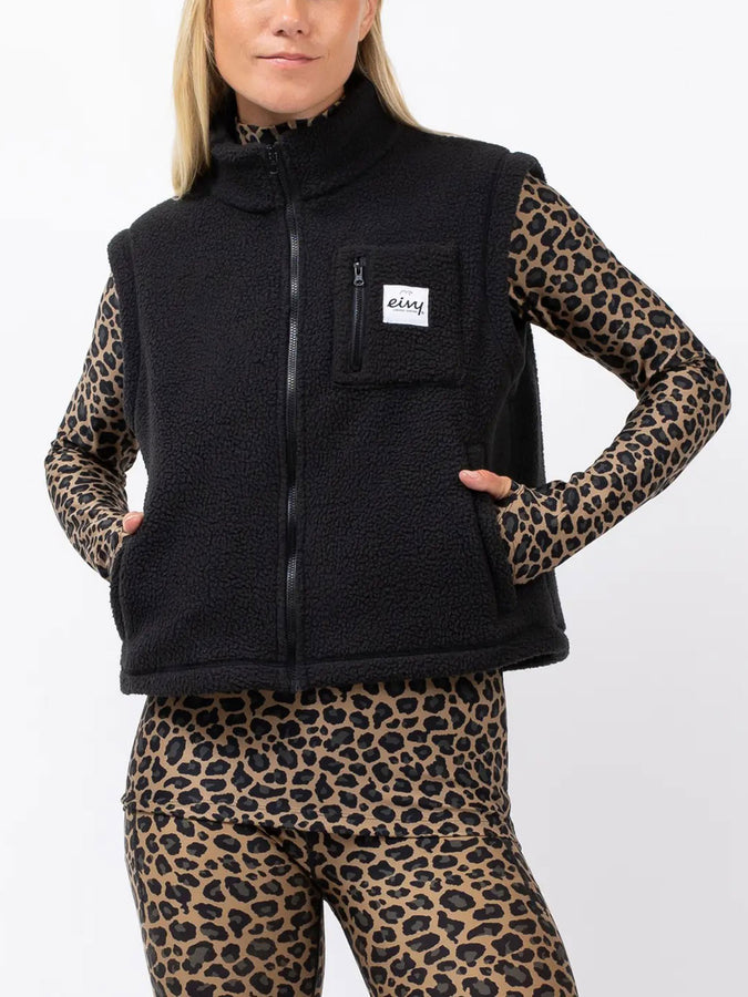 Eivy Boxy Sherpa Black Vest Winter 2026 | BLACK