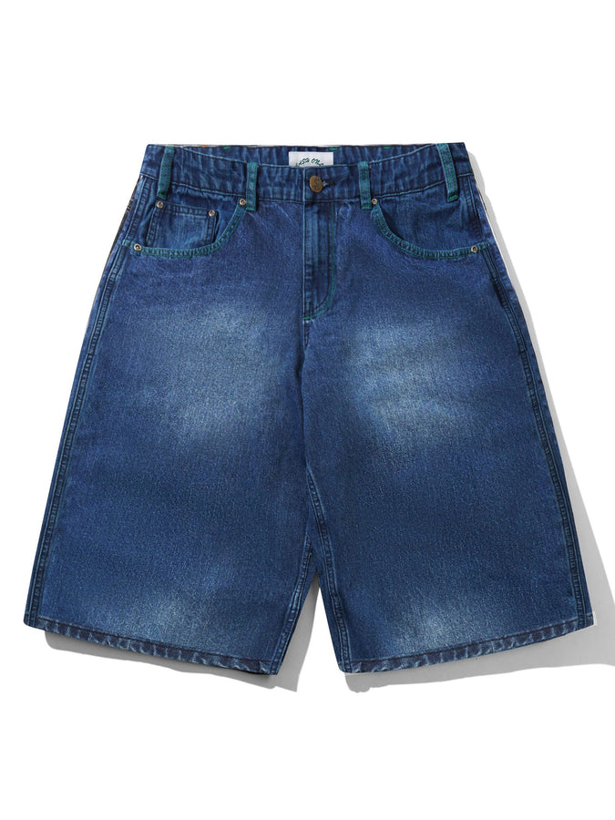 Cash Only Break Denim Shorts Spring 2026 | WASHED SLUB BLUE