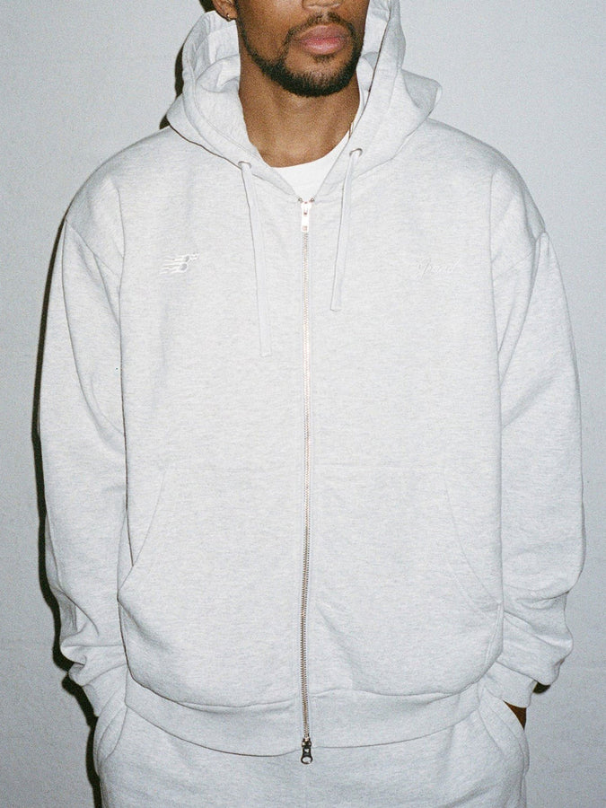 Grand x New Balance Heavyweight Zip Hoodie Holiday 2025 | HEATHER GREY