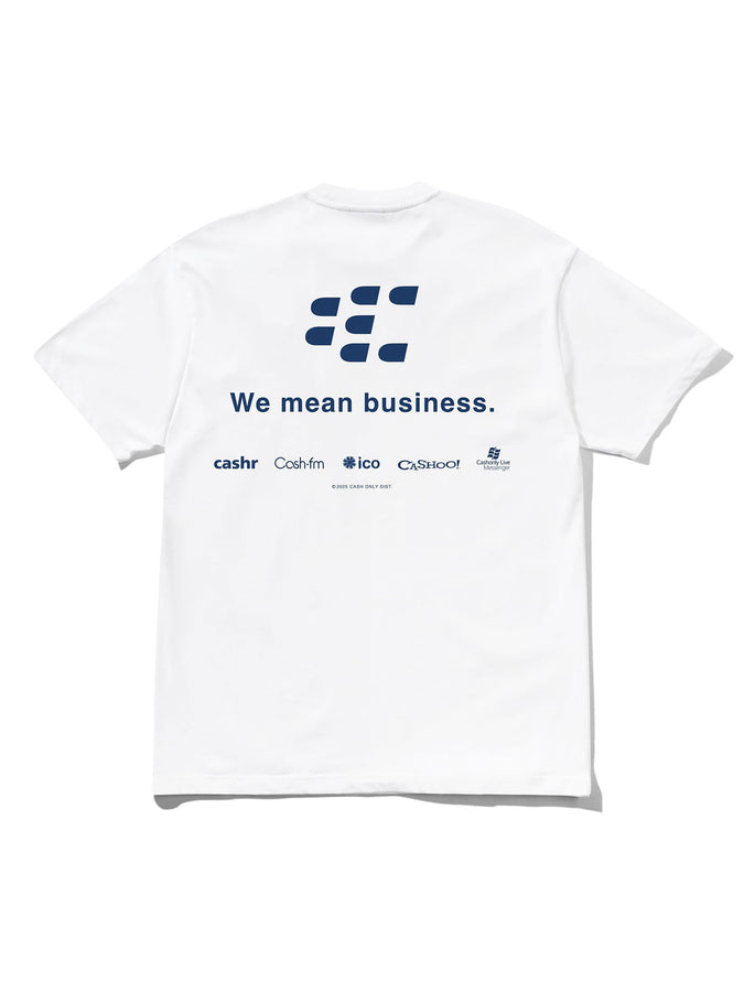Cash Only Business T-Shirt Holiday 2025 | WHITE