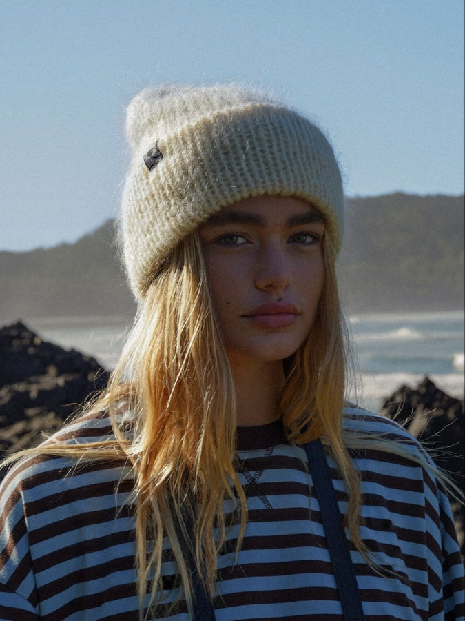 Notice The Reckless Butter Yellow Mohair Beanie | YELLOW