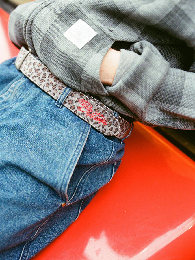Butter Goods Animal Hide Belt | GREY LEOPARD