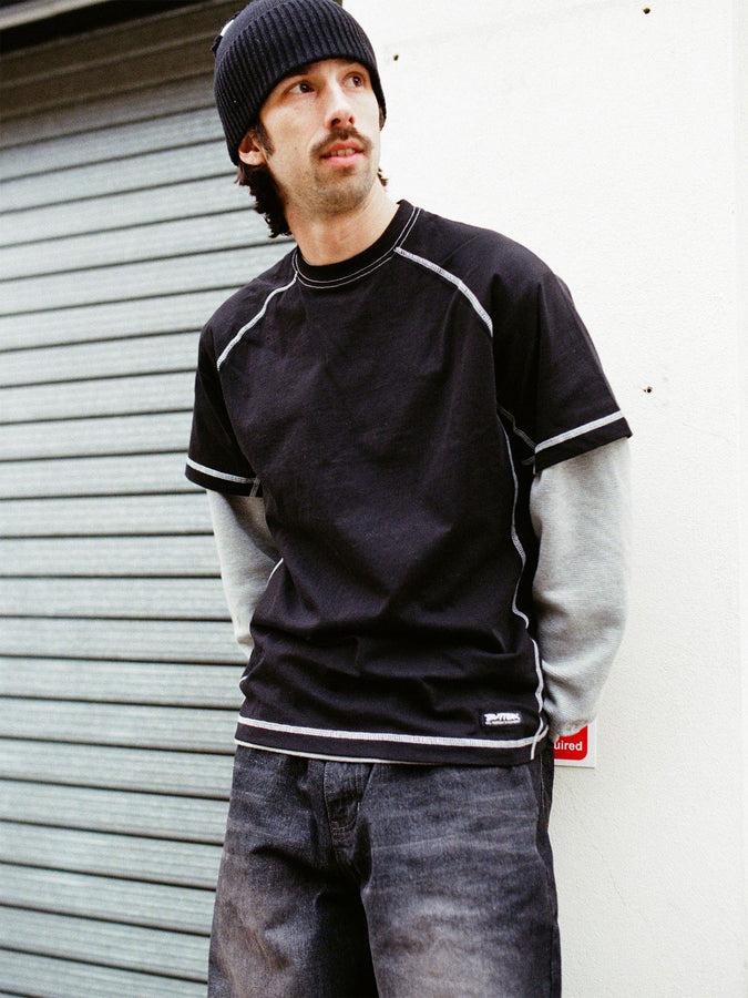 Butter Goods Cliff Contrast T-Shirt Spring 2026 | BLACK