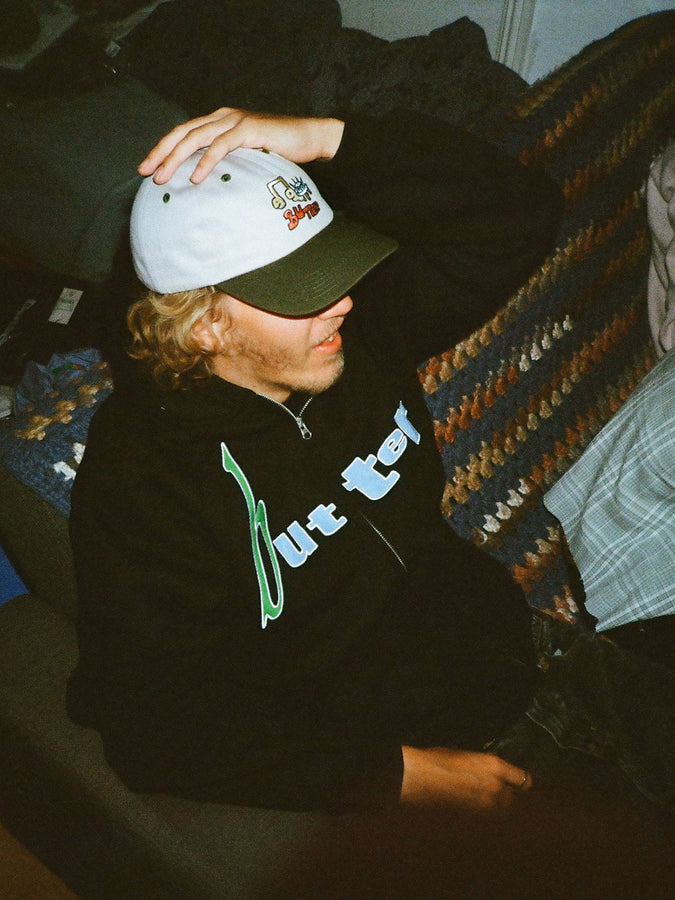 Butter Goods Turtle 6 Panels Strapback Hat | LIGHT GREY/SEAWEED