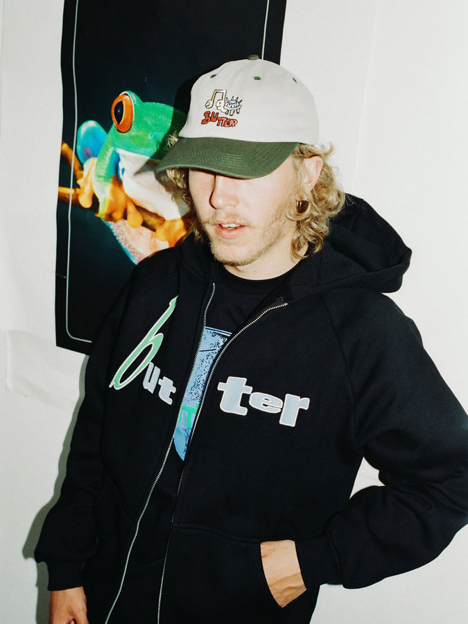 Butter Goods Turtle 6 Panels Strapback Hat | LIGHT GREY/SEAWEED