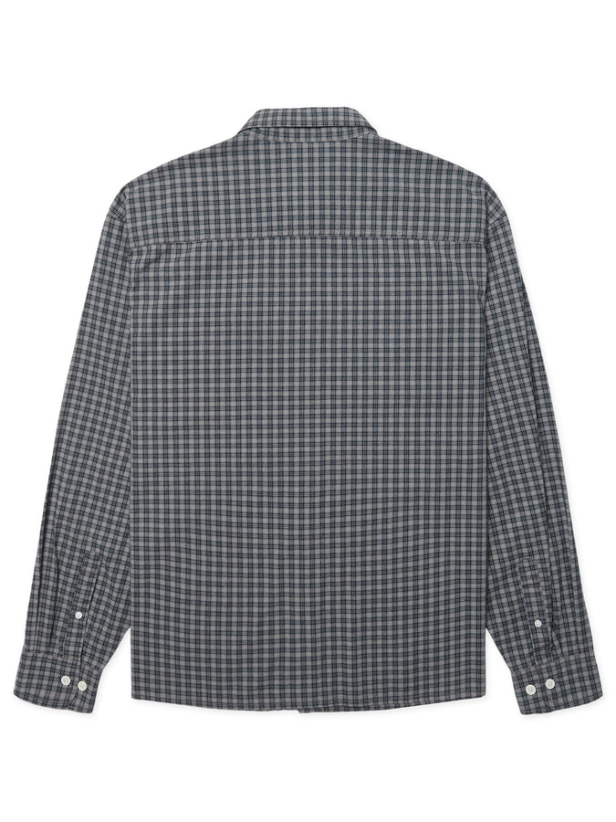Woodbird Buzo Yu Check Long Sleeve Buttondown Shirt Fall 2026 | BLUE